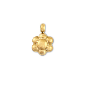 Colgantes Acero Inox flor Dorado