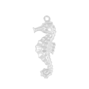 Colgantes Acero Inox caballo de mar Plateado