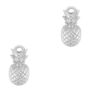 Colgantes Acero Inox pi&ntilde;a Plata