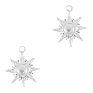 Colgantes Acero Inox sol Plata