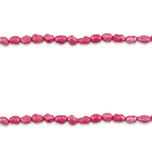 Perlas de agua dulce grano de arroz Rosa