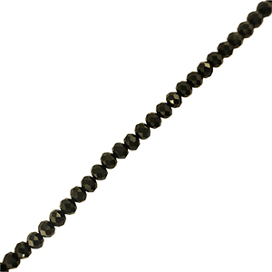 Abalorios faceteados disco 8x6mm Negro