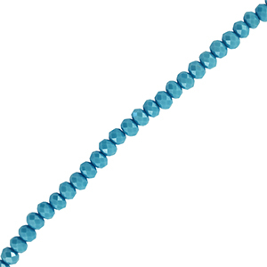 Abalorios faceteados disco 6x4mm Azul