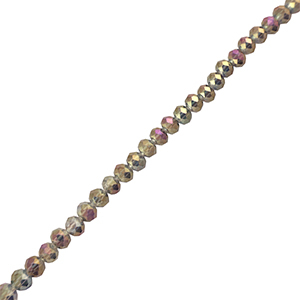Abalorios faceteados disco 6x4mm Gris