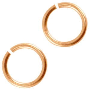 Anilla met&aacute;lica DQ 4.5mm Oro rosado (sin n&iacute;quel)