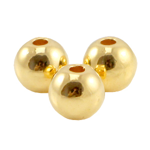 Abalorios met&aacute;licos DQ 3mm Dorado (sin n&iacute;quel)