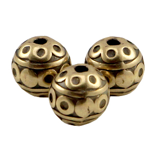 Abalorios met&aacute;licos DQ 8mm deco Bronce viejo (sin n&iacute;quel)