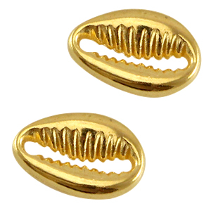 Entrepieza met&aacute;licos DQ conchas Dorado (sin n&iacute;quel)