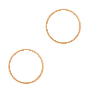 Colgantes met&aacute;licos DQ entrepieza c&iacute;rculo 14mm Oro rosado (sin n&iacute;quel)