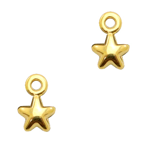 Colgantes met&aacute;licos DQ estrella Dorado (sin n&iacute;quel)