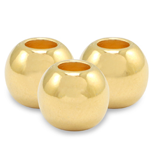Abalorios met&aacute;licos DQ 8mm Dorado (sin n&iacute;quel)