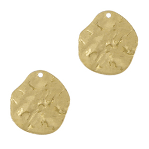 Colgantes met&aacute;licos DQ irregular Dorado (sin n&iacute;quel)