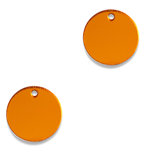 Colgantes llamativos 12mm Naranja met&aacute;lico