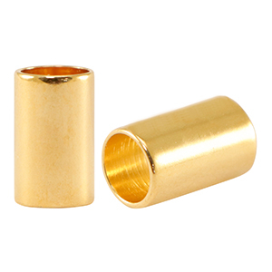 Abalorios met&aacute;licos DQ tubo &Oslash;5mm Dorado (sin n&iacute;quel)