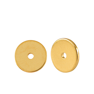 Abalorios met&aacute;licos DQ disco rondeles 6mm Dorado (sin n&iacute;quel)