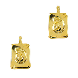 Colgantes met&aacute;licos DQ concha Dorado (sin n&iacute;quel)