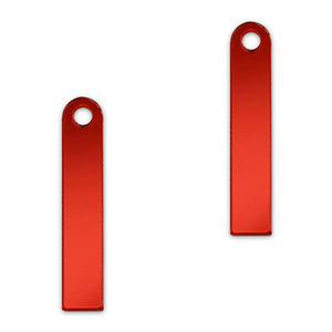 Colgantes llamativos barra Rojo met&aacute;lico
