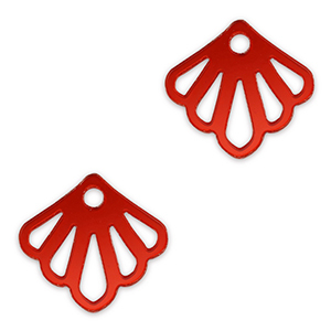 Colgantes llamativos concha Rojo met&aacute;lico