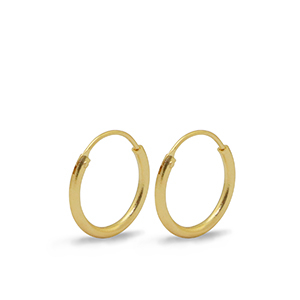 Fornituras met&aacute;licas DQ pendientes criollas 15mm Dorado (sin n&iacute;quel)