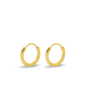 Fornituras met&aacute;licas DQ pendientes criollas 12mm Dorado (sin n&iacute;quel)
