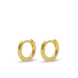 Fornituras met&aacute;licas DQ pendientes criollas 11mm Dorado (sin n&iacute;quel)