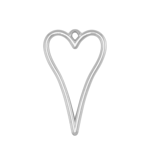 Colgantes met&aacute;licos DQ coraz&oacute;n Plata vieja