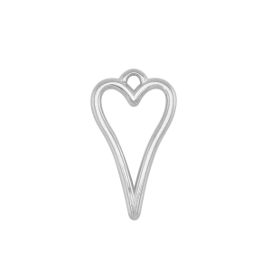 Colgantes met&aacute;licos DQ coraz&oacute;n Plata vieja