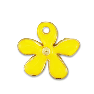 Colgantes met&aacute;licos DQ flor Dorado-amarillo (sin n&iacute;quel)