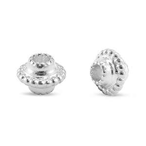 Abalorios met&aacute;licos DQ anillo separador Bali Plateado vieja (sin n&iacute;quel)