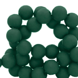 Abalorios acr&iacute;licos 4 mm verde oscuro