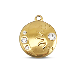 BY31&reg; Colgantes Acero Inox luna & sol Dorado