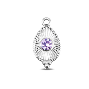 BY31&reg; Colgantes Acero Inox gota Plateado-lila claro