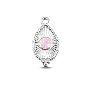 BY31&reg; Colgantes Acero Inox gota Plateado-rosa &oacute;palo suave