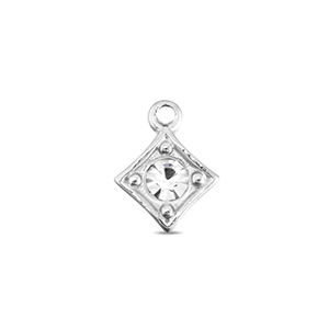 BY31&reg; Colgantes Acero Inox rombo Plateado-cristal