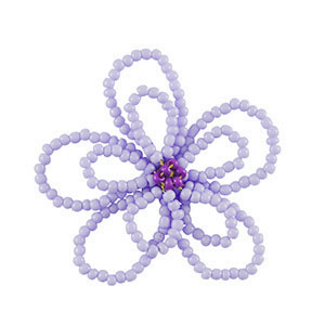 Colgantes Acero Inox flor P&uacute;rpura lavanda
