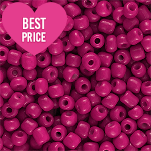 Rocalla cristal 8/0 (3mm) Rosa magenta