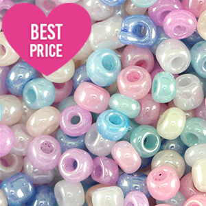 Rocalla cristal 12/0 (2mm) Multicolor brillante pastel