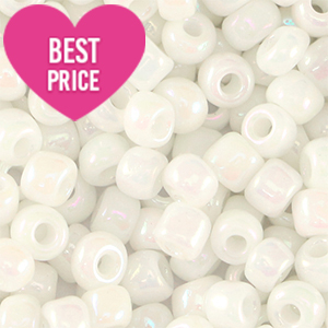 Rocalla cristal 8/0 (3mm) Blanco AB