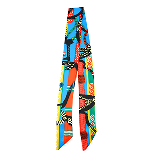 Bandana Pa&ntilde;uelo con estampado vibrante Multicolor-rojo-azul