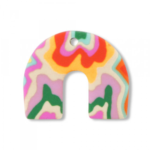 Colgantes de pol&iacute;meros arco Multicolor