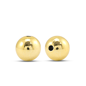 Abalorios met&aacute;licos redondos 8mm Dorado met&aacute;lico