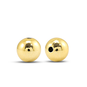 Abalorios met&aacute;licos redondos 6mm Dorado met&aacute;lico