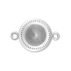 BY31&reg; Entrepieza Acero Inox con engaste para SS39 chat&oacute;n Plateado
