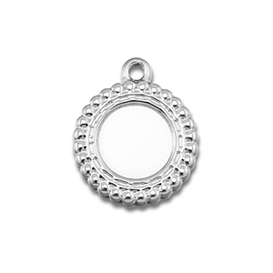 BY31&reg; Colgantes Acero Inox con engaste para SS30 base plana Plateado