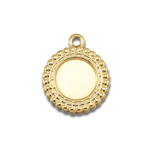 BY31&reg; Colgantes Acero Inox con engaste para SS20 base plana Dorado