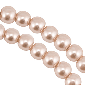 Perlas de cristal 6mm Marr&oacute;n beige