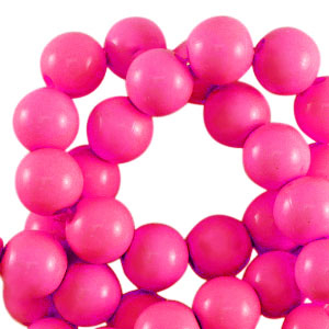 Abalorios acr&iacute;licos 10 mm brillante Rosa fucsia