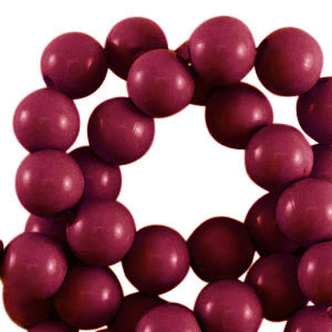 Abalorios acr&iacute;licos 6 mm brillante Rojo cereza