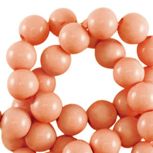 Abalorios acr&iacute;licos 4 mm brillante Naranja coral