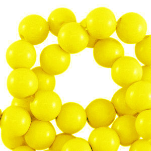 Abalorios acr&iacute;licos 4 mm brillante Amarillo